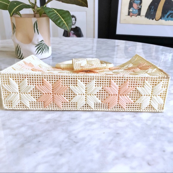 Vintage Peaches & Cream Woven Bag - Picture 6 of 7